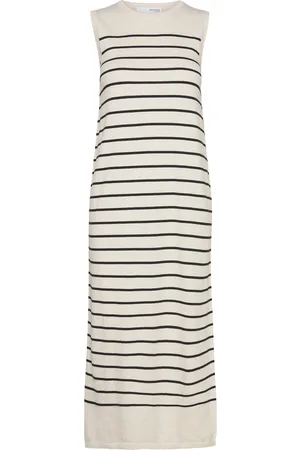 SELECTED Slfberga Sl Knit Dress Knelang Kjole Cream