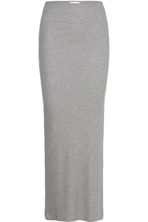 ALOHAS Perla Grey Melange Skirt Langt Skjørt Grey