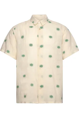 Les Deux Ira Ss Shirt Tops Shirts Short-sleeved Cream