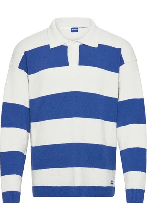 Hugo Blue Sellih Tops T-shirts Long-sleeved Blue