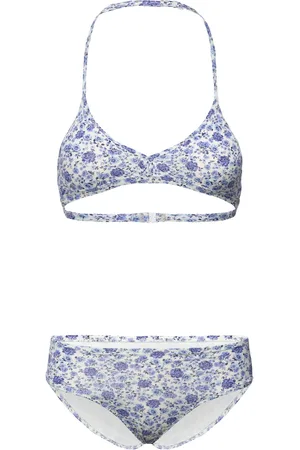 Lindex Bikini Triangle Aop Bikini Blue