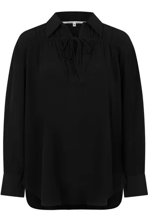 Second Female Cibelle Tunic Blouse Tops Blouses Long-sleeved Black
