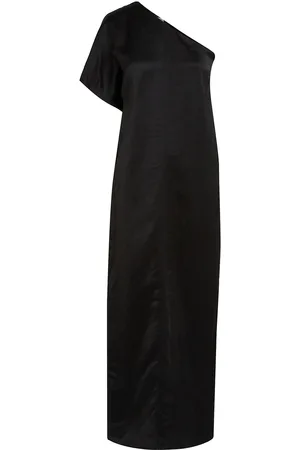 Calvin Klein Viscose Linen Shift Maxi Dress Maxikjole Festkjole Black