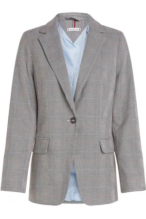 Tommy Hilfiger Pow Check Regular Blazer Blazers Single Breasted Blazers Grey