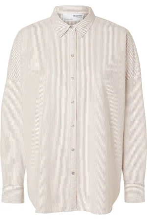 SELECTED Slfnova Ls Oxford Shirt Noos Tops Shirts Long-sleeved White