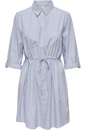ONLY Onlsarah Ls Shirt Dress Wvn Kort Kjole Blue
