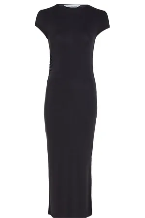 Calvin Klein Modal Detail Dress Maxikjole Festkjole Black