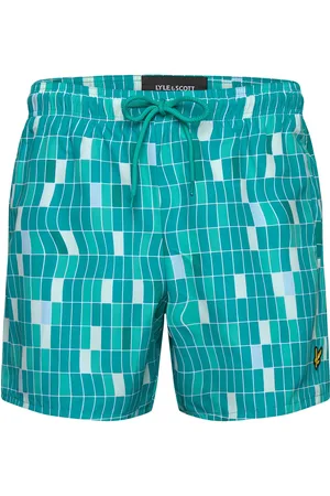 Lyle & Scott Pool Print Swimshort Badeshorts Blue