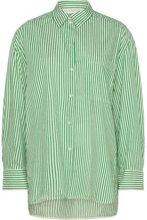 DAY Birger et Mikkelsen Tan - Daily Classic Stripe Tops Shirts Long-sleeved Green