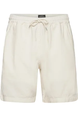 Mads Norgaard Dyed Canvas Beach Shorts Bottoms Shorts Casual Cream