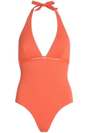 Tommy Hilfiger Halter Piece Rp Badedrakt Badetøy Orange