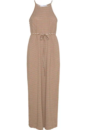 SELECTED Slfanola Sl Str Ankle Dress Maxikjole Festkjole Beige