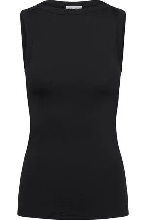 Calvin Klein Stretch Jersey Slim Tank Top Tops T-shirts & Tops Sleeveless Black