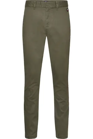Tommy Hilfiger Tjm Austin Lightweight Chino Bottoms Trousers Chinos Khaki Green