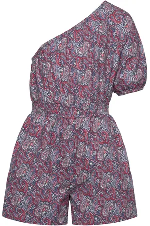 MANGO Paisley-Print Asymmetrical Jumpsuit Jumpsuit Pink