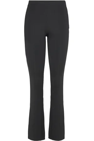 Calvin Klein Technical Knit Slim Flare Pant Bottoms Trousers Slim Fit Trousers Black