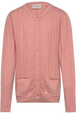 Minymo Cardigan Ls Knit Tops Knitwear Cardigans Pink