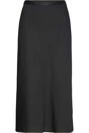 Calvin Klein Recycled Cdc Bias Cut Midi Skirt Skirts Knee-length & Midi Skirts Black