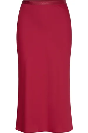 Calvin Klein Recycled Cdc Bias Cut Midi Skirt Skirts Knee-length & Midi Skirts Red