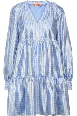 STINE GOYA Sgjasmine, 2067 Textured Poly Kort Kjole Blue