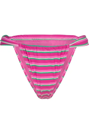MANGO Stripe-Print Bikini Bottoms Swimwear Bikinis Bikini Bottoms Bikini Briefs Pink