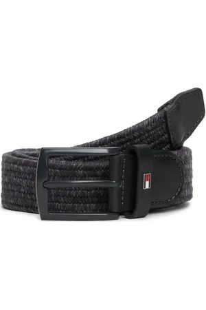 Tommy Hilfiger Denton Elastic Accessories Belts Braided Belt Black