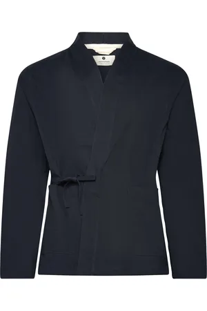 Anerkjendt Akjesper Kimono Overshirt Tops Overshirts Navy