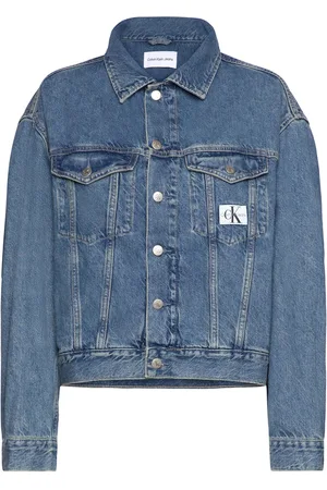 Calvin Klein Boxy Denim Jacket Dongerijakke Denimjakke Blue