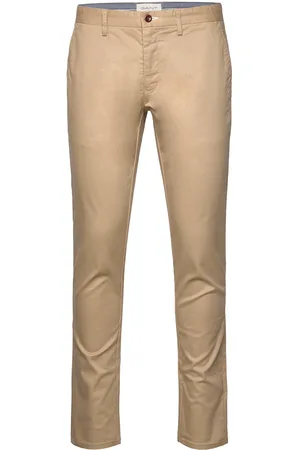 GANT Slim Chinos Bottoms Trousers Chinos Beige