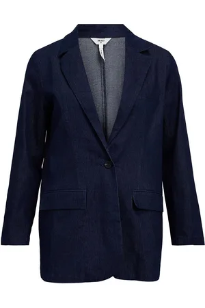 Object Objjune Re Ls Denim Blazer E Div Blazers Single Breasted Blazers Navy