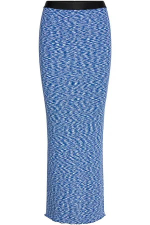 Mads Norgaard 2X2 Cotton Space Maxine Skirt Blyantskjørt Skjørt Blue