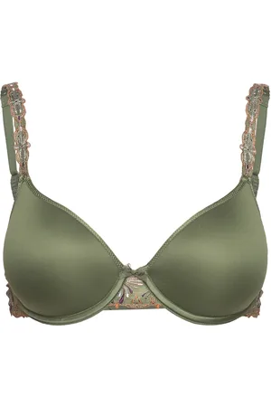 Chantelle Champs Elysées Covering Memory Bra Lingerie Bras & Tops T-shirt Bras Khaki Green