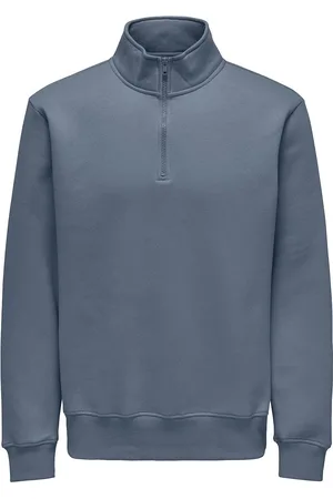 Only & Sons Onsconnor Reg 1/4 Zip Sweat Tops Sweat-shirts & Hoodies Sweat-shirts Grey