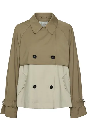 Y.A.S Turbo Short Trenchcoat Trench Coat Kåpe Beige