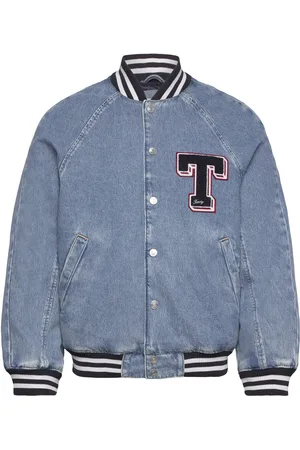 Tommy Hilfiger Letterman Denim Jacket Ch7011 Dongerijakke Denimjakke Blue