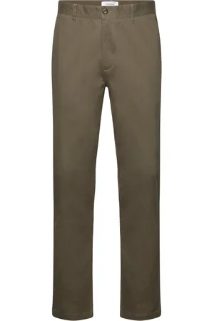Les Deux Jared Twill Chino Pants Designers Trousers Chinos Khaki Green