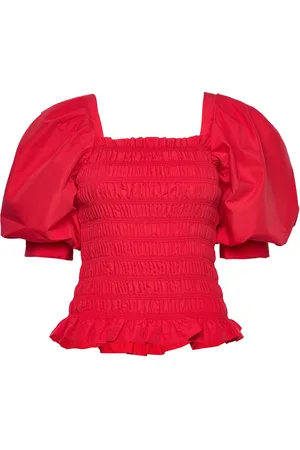 A-View Rikka Top Tops Blouses Short-sleeved Red