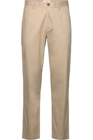 Les Deux Jared Twill Chino Pants Designers Trousers Chinos Beige