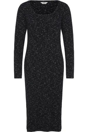 Mads Norgaard 2X2 Cotton Space Bubi Dress Knelang Kjole Black