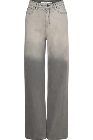 Gestuz Zorellygz Hw Wide Pants Bottoms Jeans Wide Grey