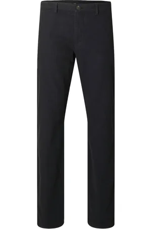 SELECTED Slh175-Slim Miles Structure Dyed Pant Bottoms Trousers Chinos Navy