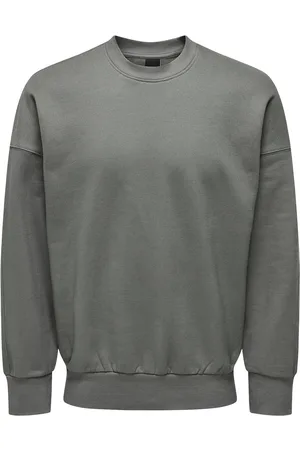 Only & Sons Onsdan Life Rlx Heavy Sweat Crew Tops Sweat-shirts & Hoodies Sweat-shirts Grey