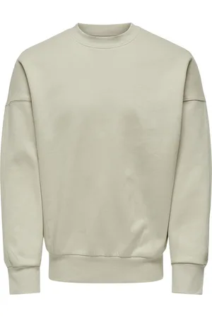 Only & Sons Onsdan Life Rlx Heavy Sweat Crew Tops Sweat-shirts & Hoodies Sweat-shirts Cream