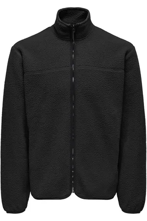 Only & Sons Onsemilio Reg Fullzip Highneck Swt Vd Tops Sweat-shirts & Hoodies Fleeces & Midlayers Black