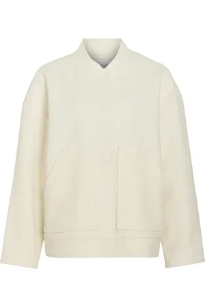 VILA Vicecilie Wool Bomber Jacket Ulljakke Jakke White