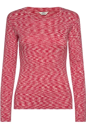 Mads Norgaard 2X2 Cotton Space Tuba Tee Ls Tops T-shirts & Tops Long-sleeved Pink