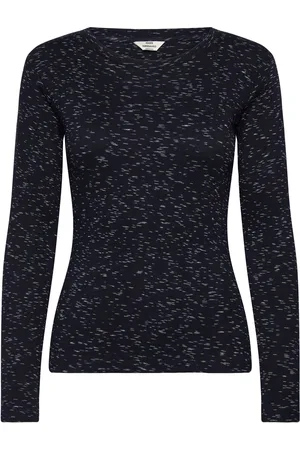 Mads Norgaard 2X2 Cotton Space Tuba Tee Ls Tops T-shirts & Tops Long-sleeved Black