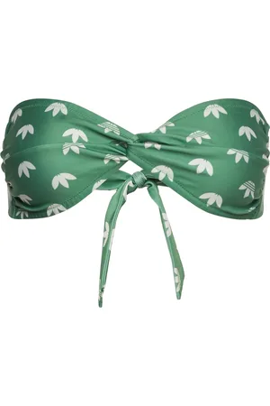 adidas Monogram Bikini Top Sport Women Sport Clothing Sport Swimwear Sport Bikinis Green
