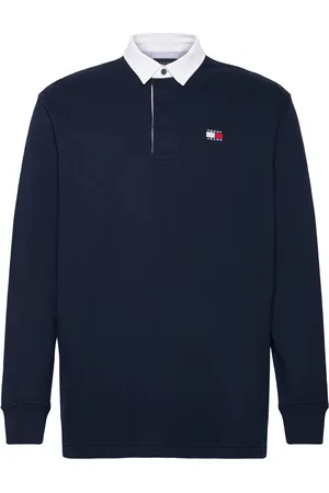 Tommy Hilfiger Tjm Entry Badge Rugby Tops Polos Long-sleeved Navy