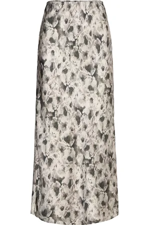 Coster Copenhagen Cc Heart Skyler Mid Length Printed Knelangt Skjørt Black